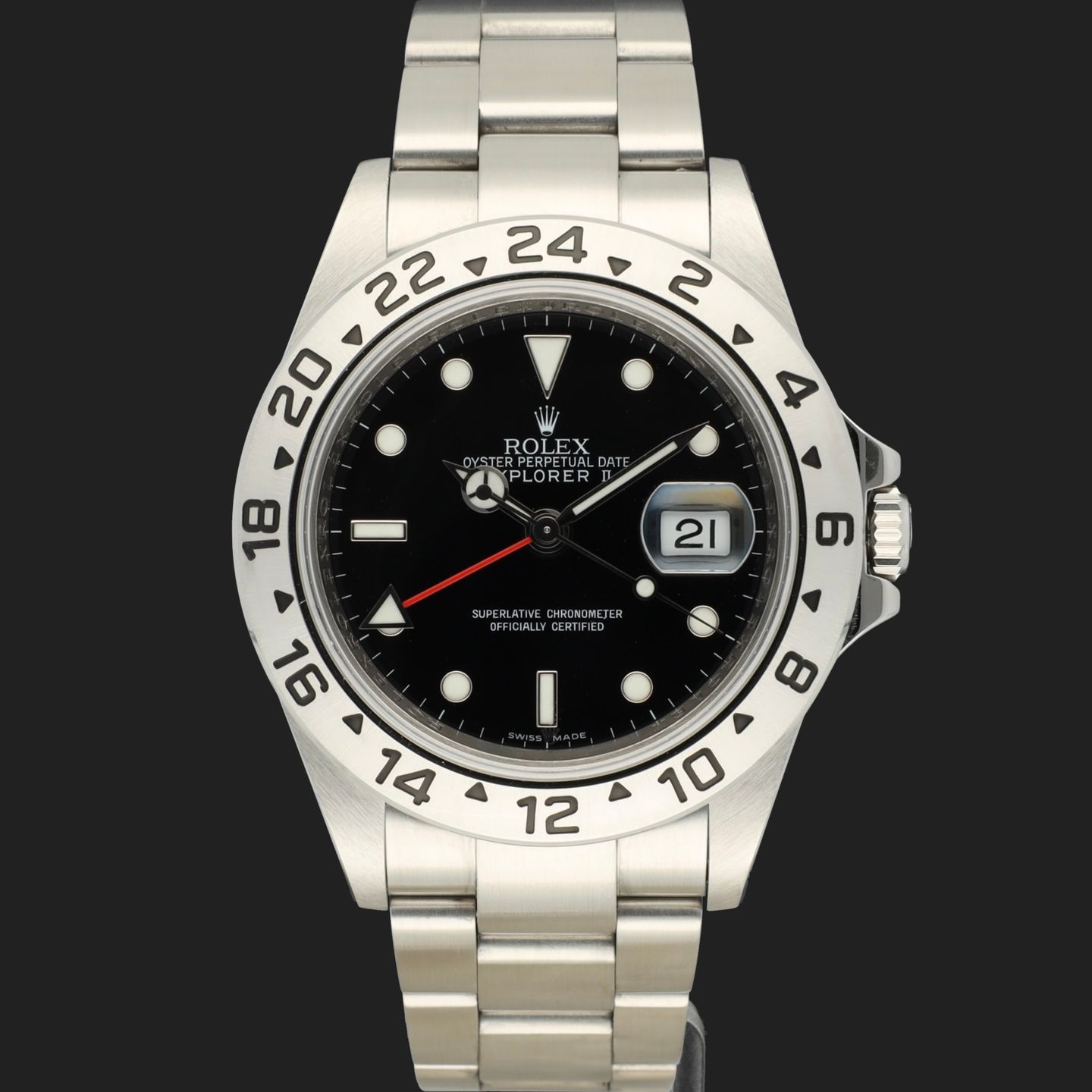 Rolex Explorer II 16570 (2011) - Black dial 40 mm Steel case (2/8)