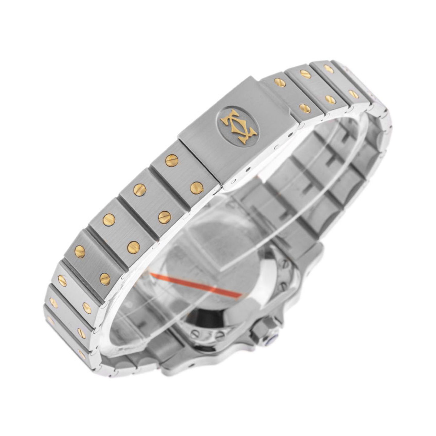 Cartier Santos 0902 (1994) - White dial 24 mm Gold/Steel case (7/7)