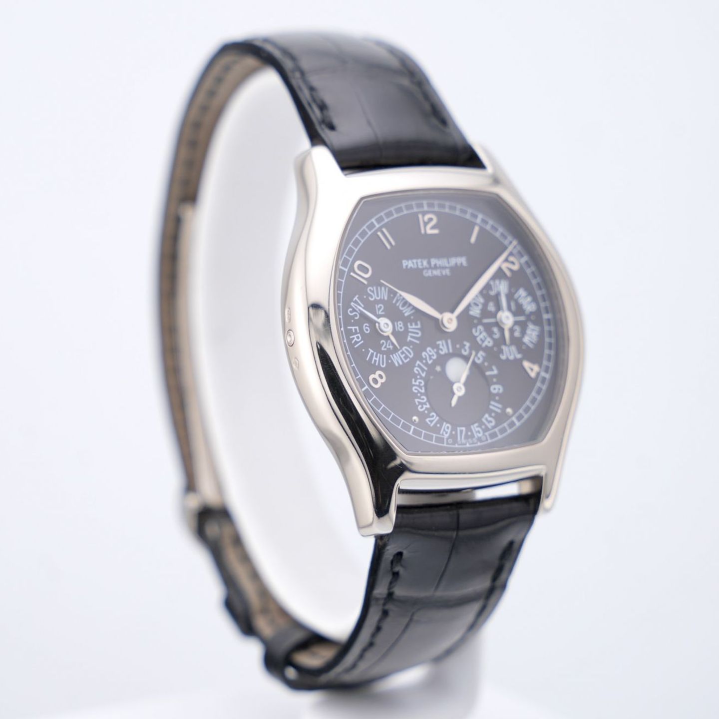 Patek Philippe Perpetual Calendar 5040G (Unknown (random serial)) - Black dial 35 mm White Gold case (8/8)