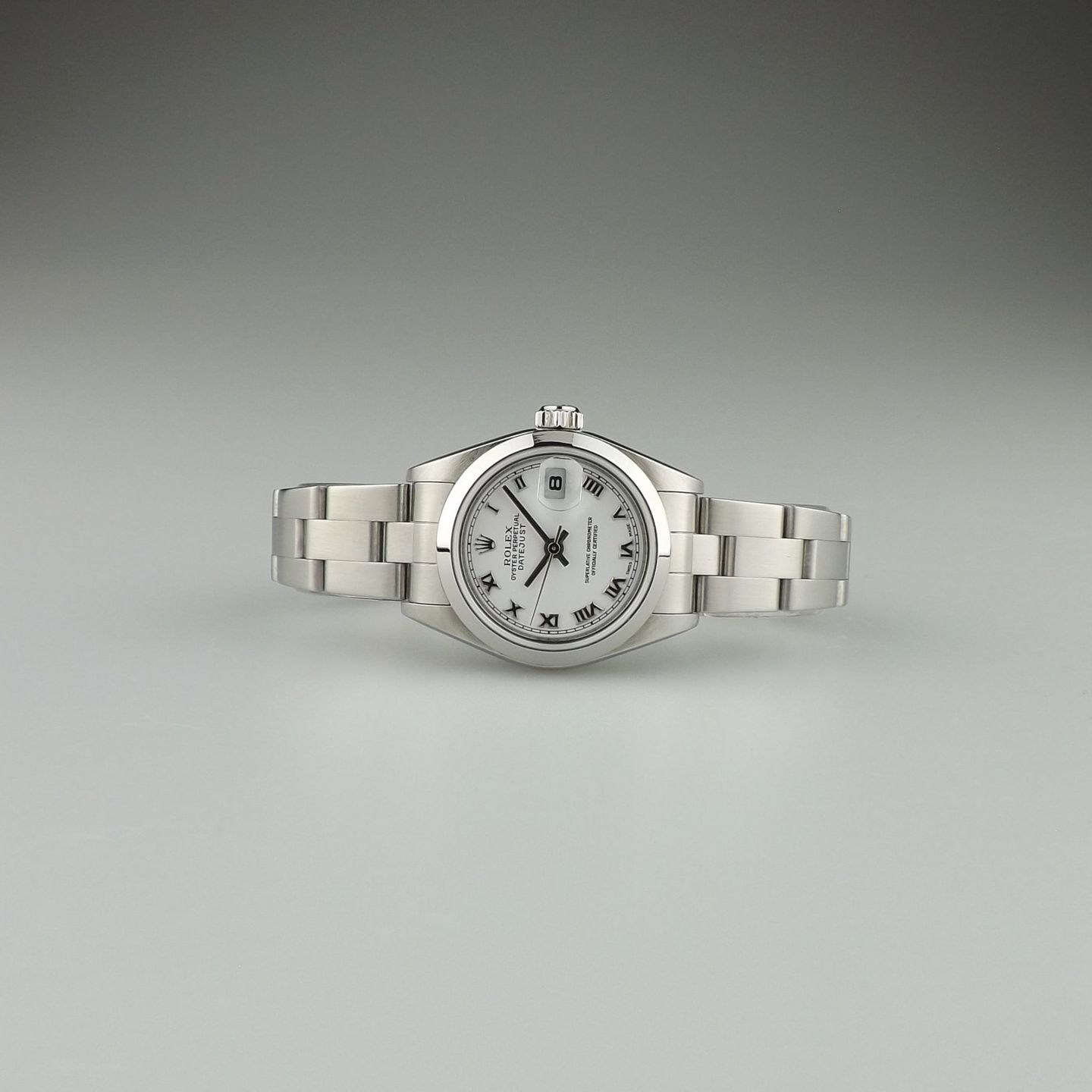 Rolex Oyster Perpetual Lady Date 79160 (Unknown (random serial)) - White dial 26 mm Steel case (3/8)