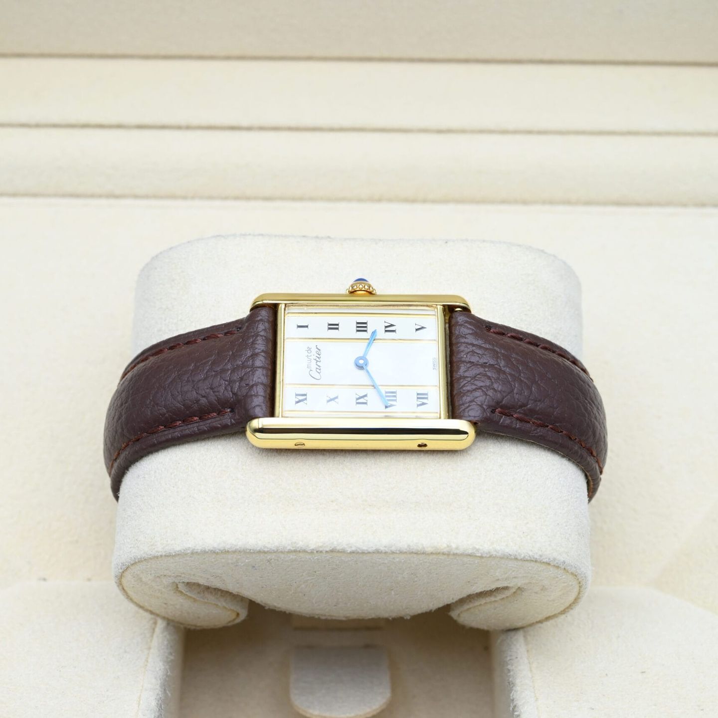 Cartier Tank Vermeil 590005 (Unknown (random serial)) - White dial 23 mm Unknown case (3/8)