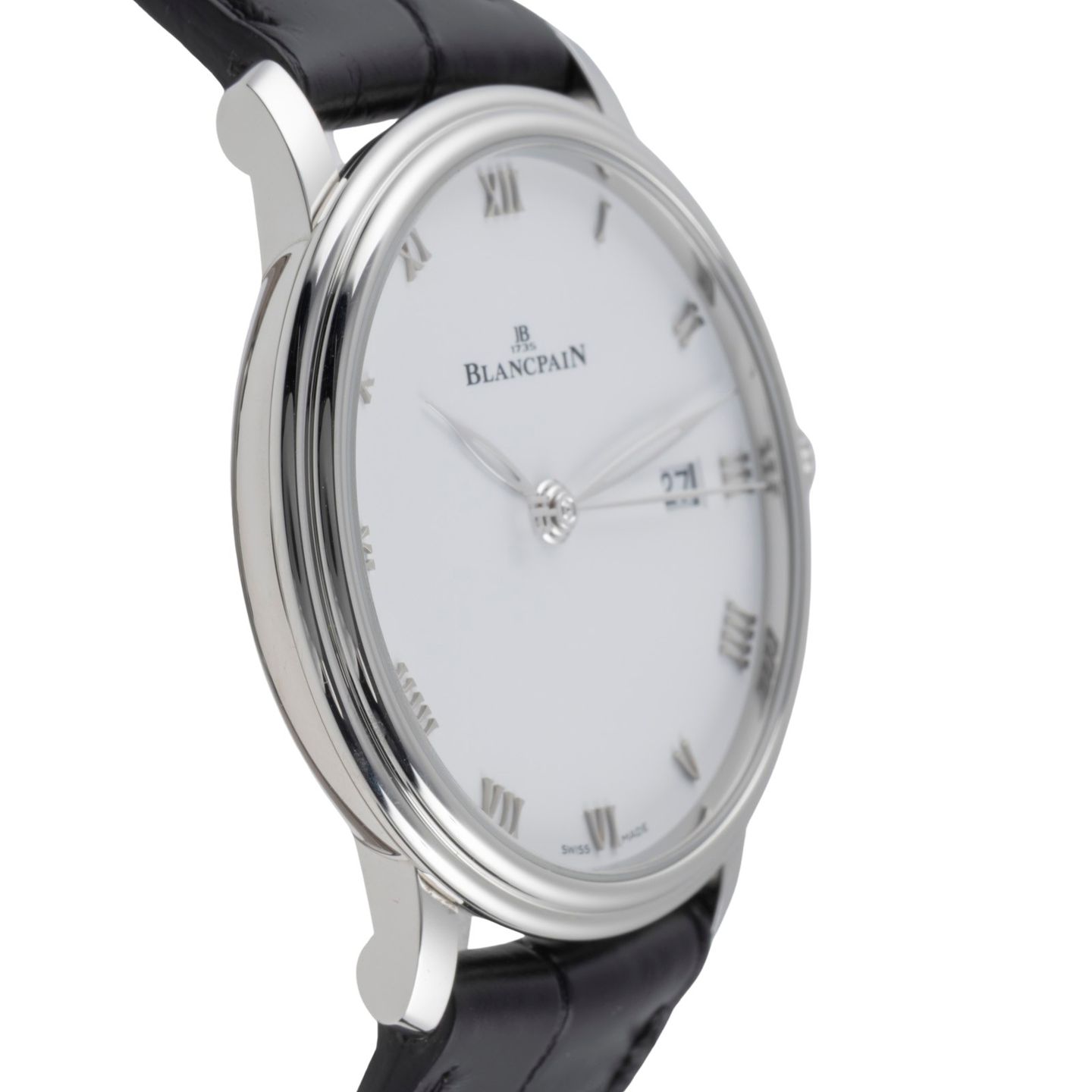 Blancpain Villeret Ultra-Slim 6224-1127-55B (Unknown (random serial)) - White dial 39 mm Steel case (7/8)