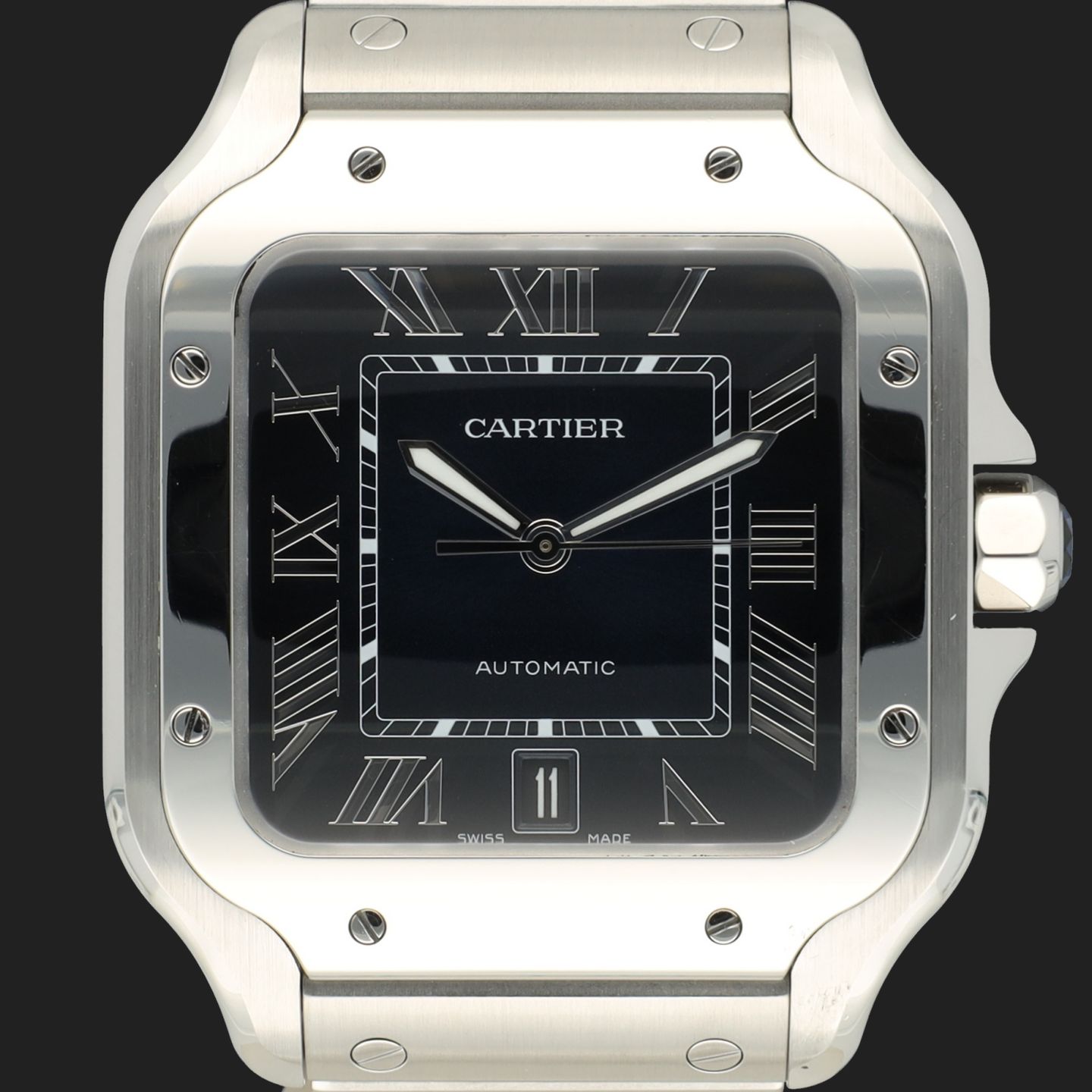 Cartier Santos WSSA0030 (2022) - Blue dial 40 mm Steel case (2/8)