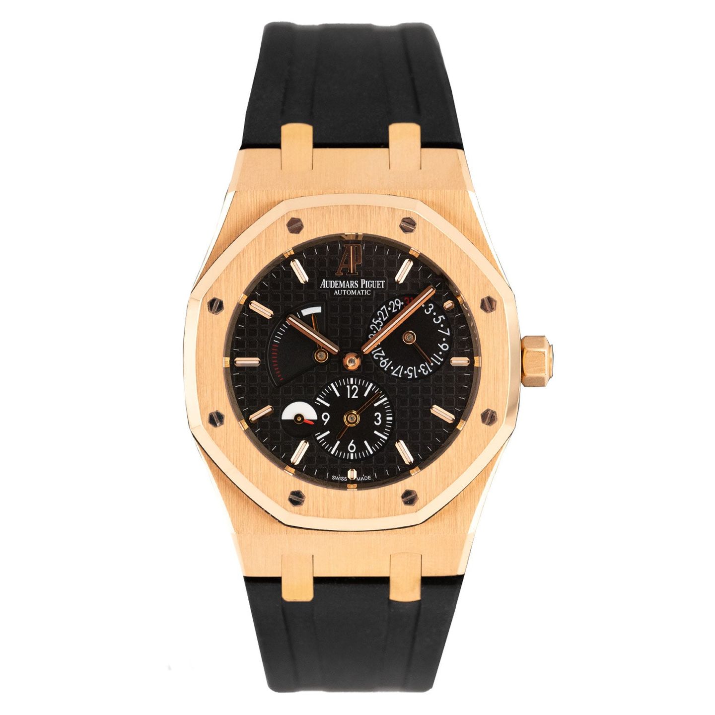 Audemars Piguet Royal Oak Dual Time 26120OR.OO.D002CR.01 (2015) - Black dial 39 mm Rose Gold case (1/5)