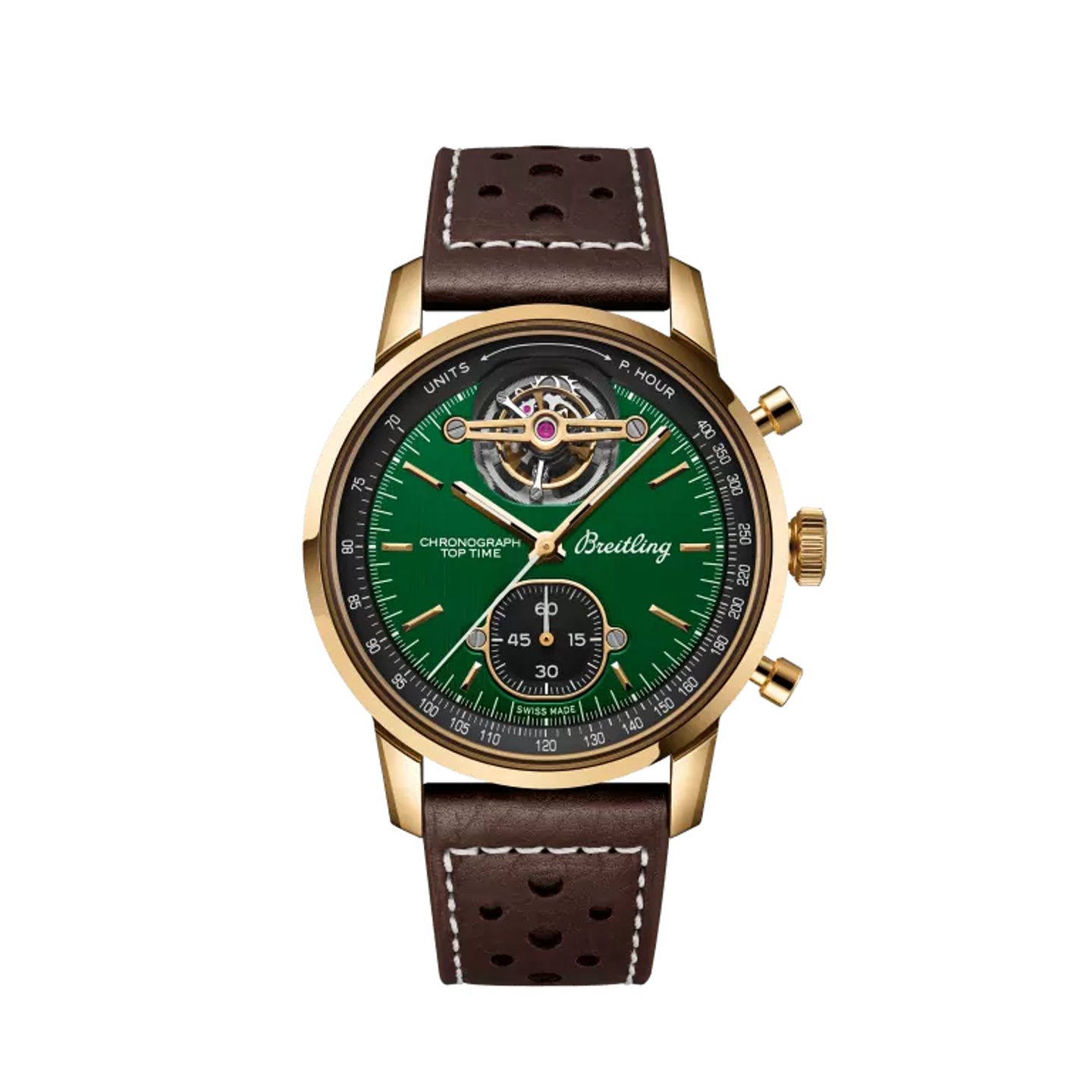 Breitling Top Time NB21251A1L1X1 (2024) - Groen wijzerplaat 43mm Brons (1/1)