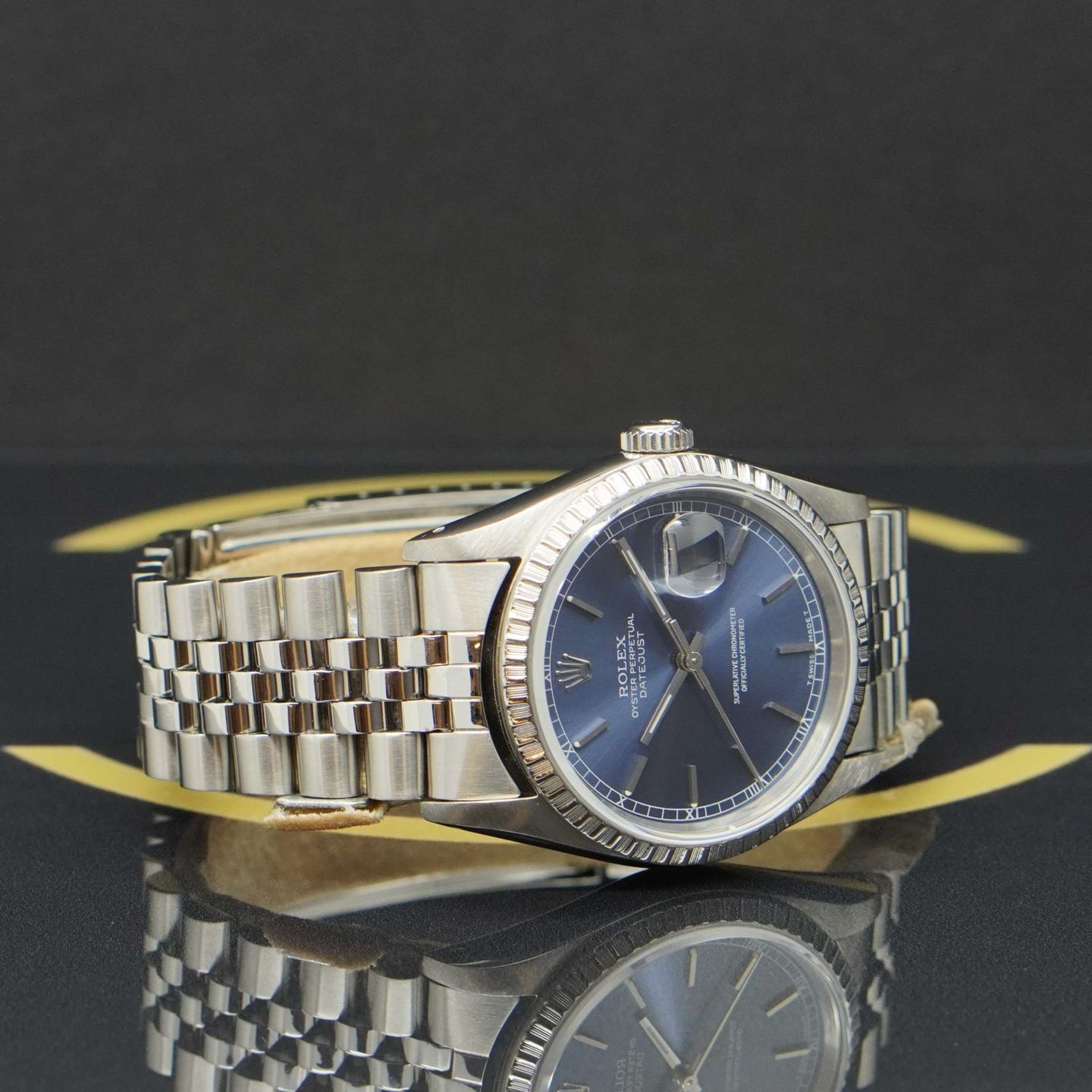 Rolex Datejust 36 16220 (1991) - Blue dial 36 mm Steel case (5/7)