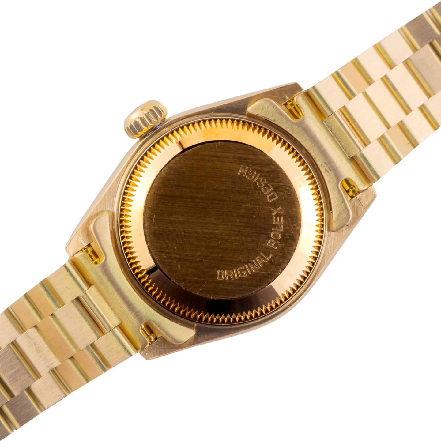 Rolex Lady-Datejust 69178 (1989) - Black dial 26 mm Yellow Gold case (4/8)