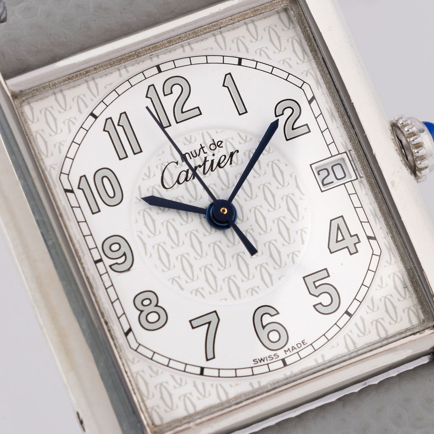 Cartier Tank 2414 (Onbekend (willekeurig serienummer)) - Wit wijzerplaat 26mm Zilver (3/8)