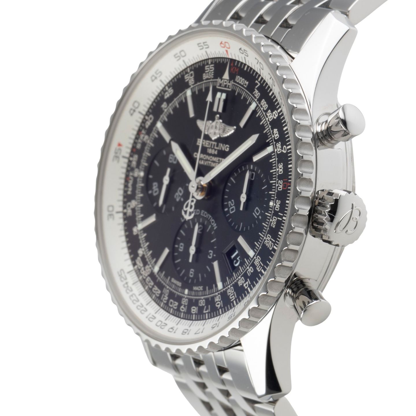 Breitling Navitimer 01 AB01211Y/BE65 (Unknown (random serial)) - Black dial 43 mm Steel case (6/8)