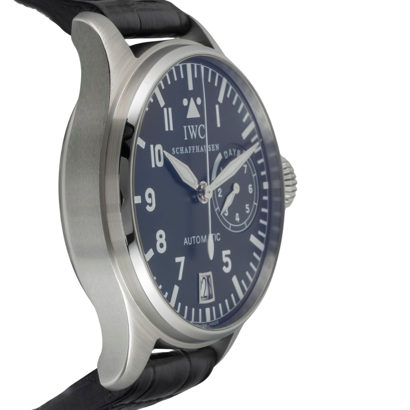 IWC Big Pilot IW500201 (Onbekend (willekeurig serienummer)) - Zwart wijzerplaat 46mm Staal (7/8)