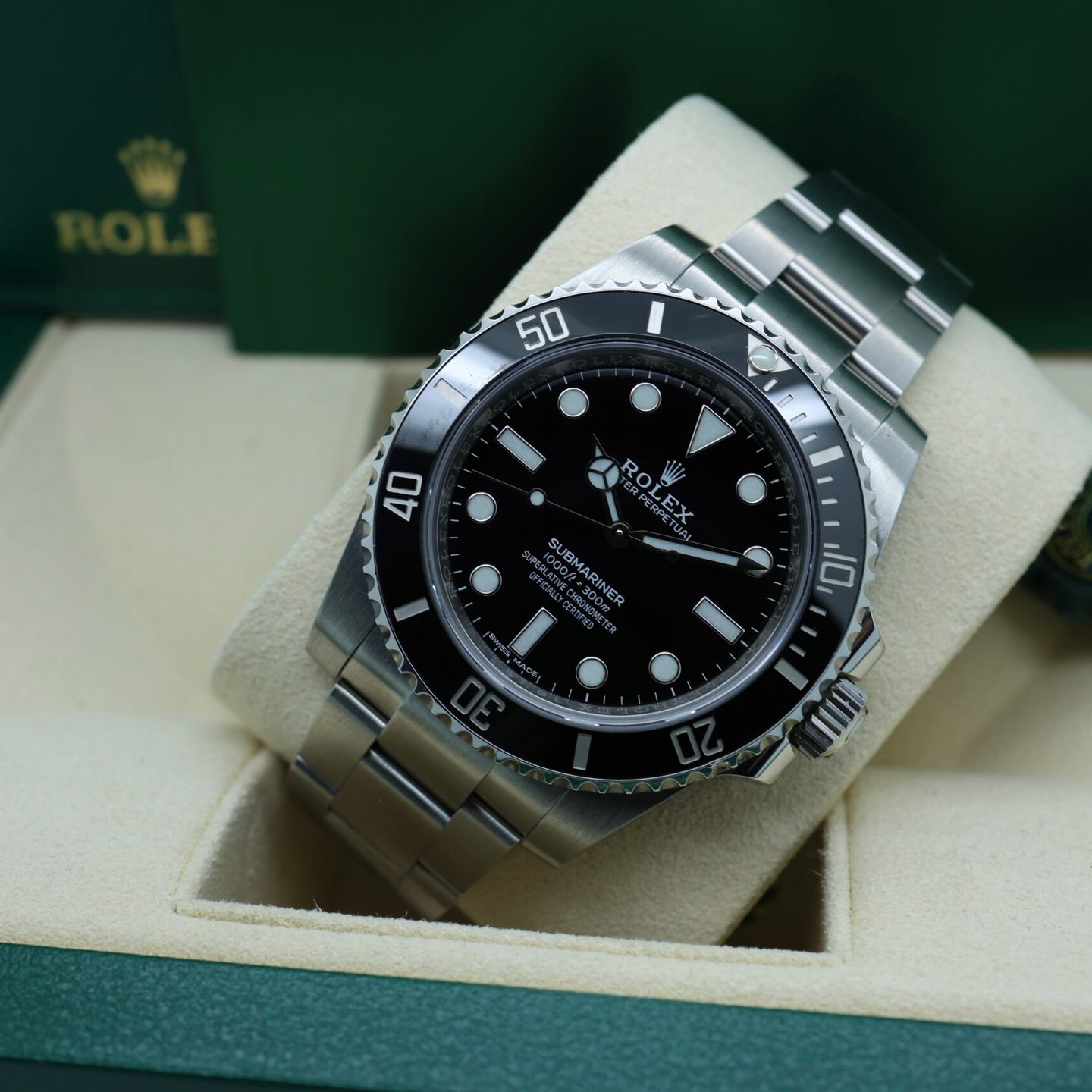 Rolex Submariner No Date 114060 (2018) - Zwart wijzerplaat 40mm Staal (8/8)