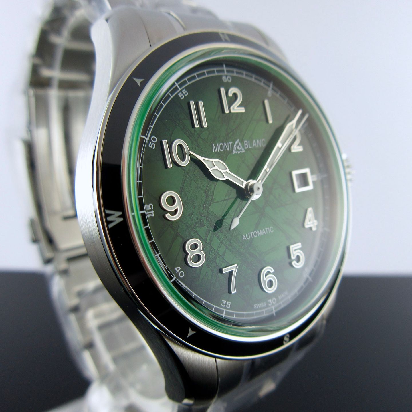 Montblanc 1858 133269 (2024) - Groen wijzerplaat 41mm Staal (4/8)