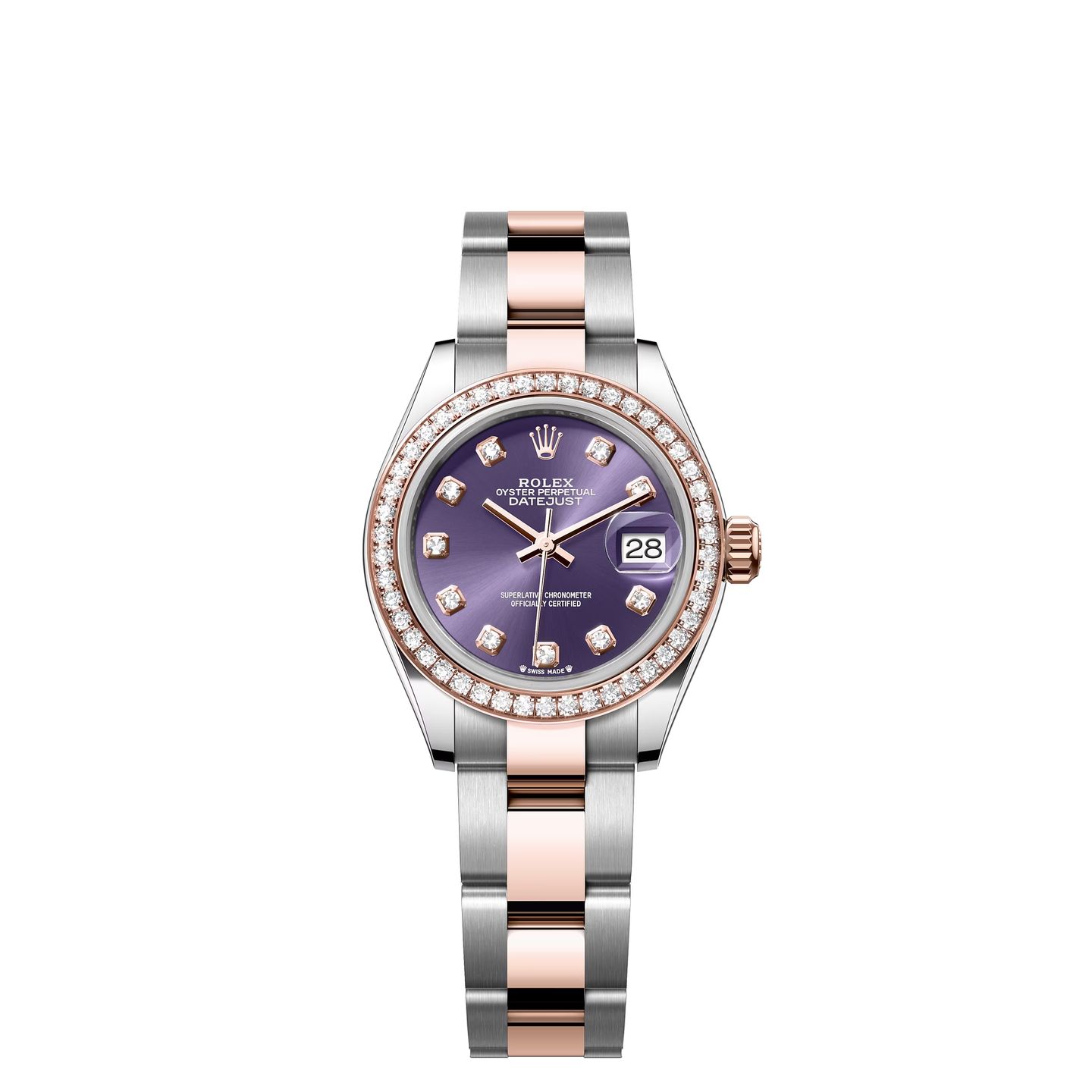 Rolex Lady-Datejust 279381RBR (2024) - Paars wijzerplaat 28mm Staal (1/1)