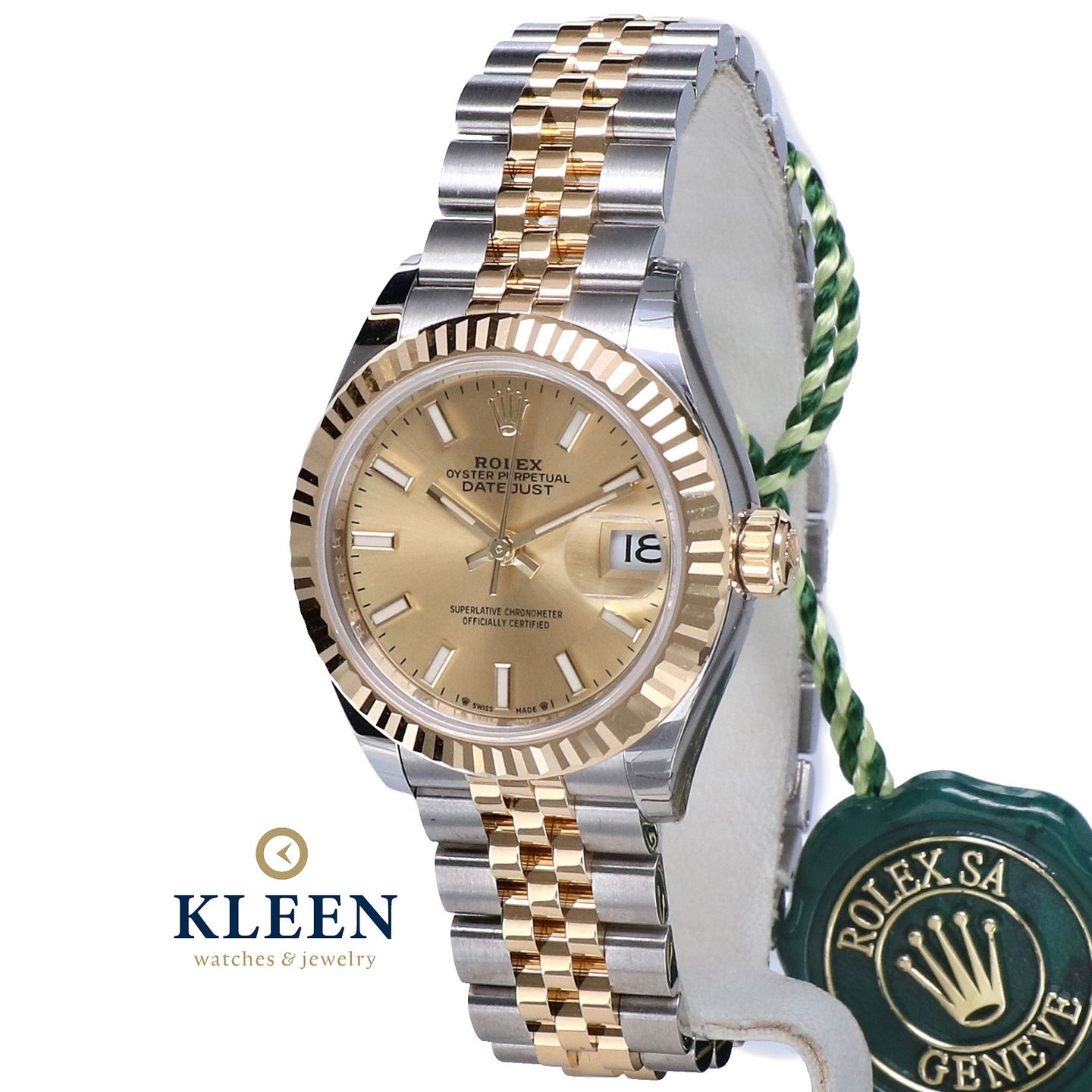Rolex Lady-Datejust 279173 (2023) - Champagne wijzerplaat 28mm Goud/Staal (1/1)