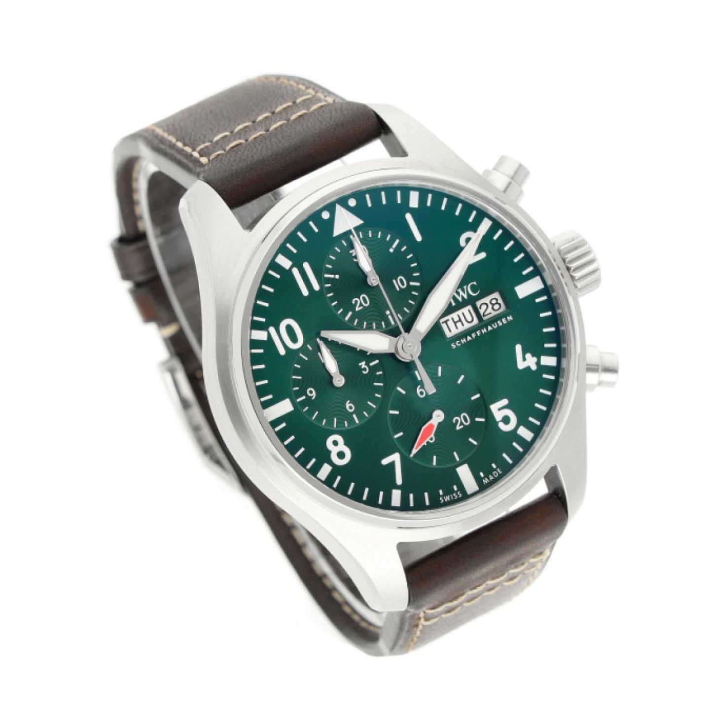 IWC Pilot Chronograph IW388103 (2021) - Groen wijzerplaat 41mm Staal (3/5)