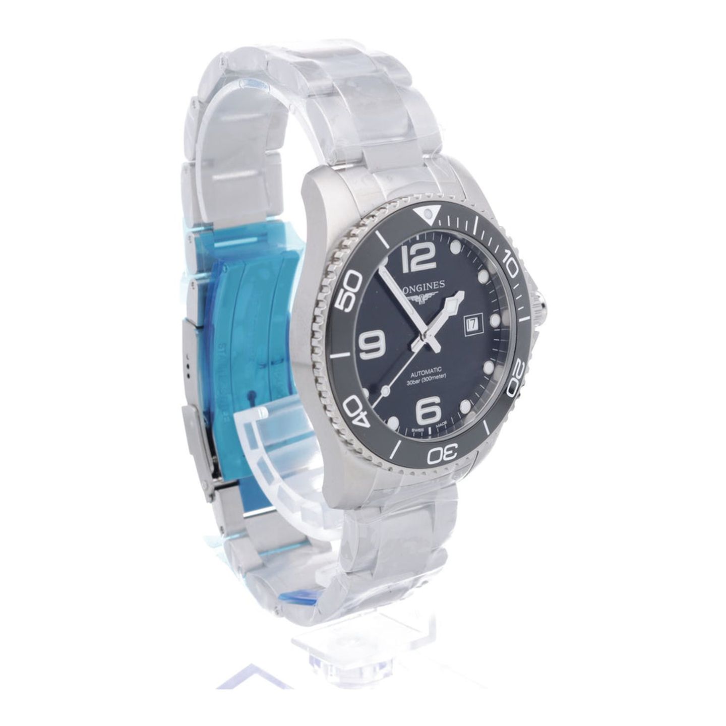 Longines HydroConquest L3.782.4.56.6 (2026) - Zwart wijzerplaat 43mm Staal (7/7)