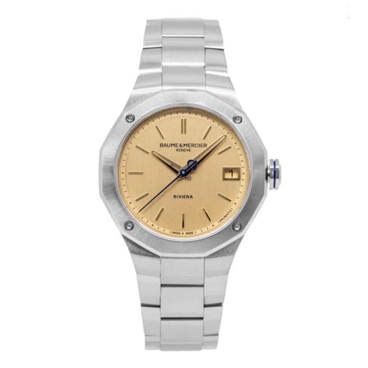 Baume & Mercier Riviera M0A10822 (2025) - Geel wijzerplaat 39mm Staal (1/1)
