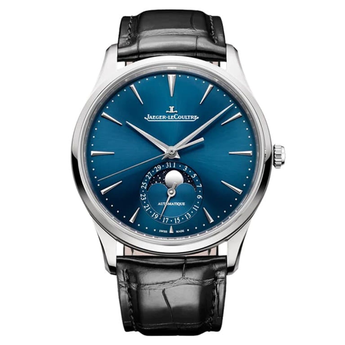 Jaeger-LeCoultre Master Ultra Thin Moon Q1368480 (2024) - Blauw wijzerplaat 39mm Staal (1/1)