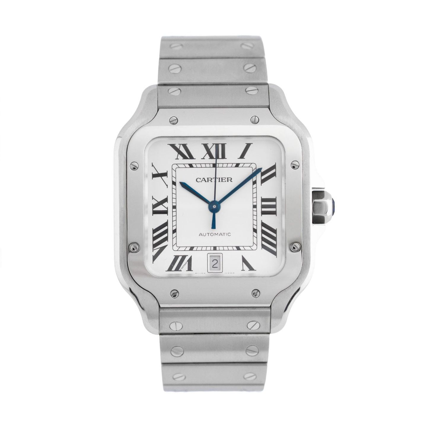 Cartier Santos WSSA0018 (2026) - Zilver wijzerplaat 40mm Staal (1/5)