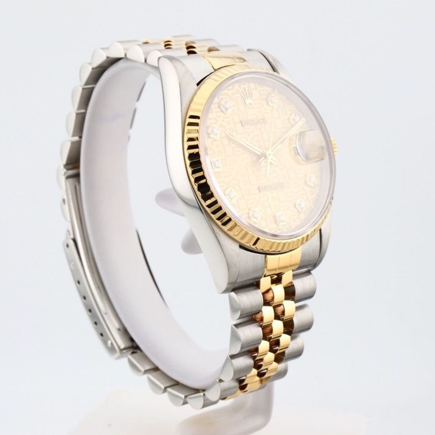 Rolex Datejust 36 16233 (1995) - Gold dial 36 mm Gold/Steel case (8/8)