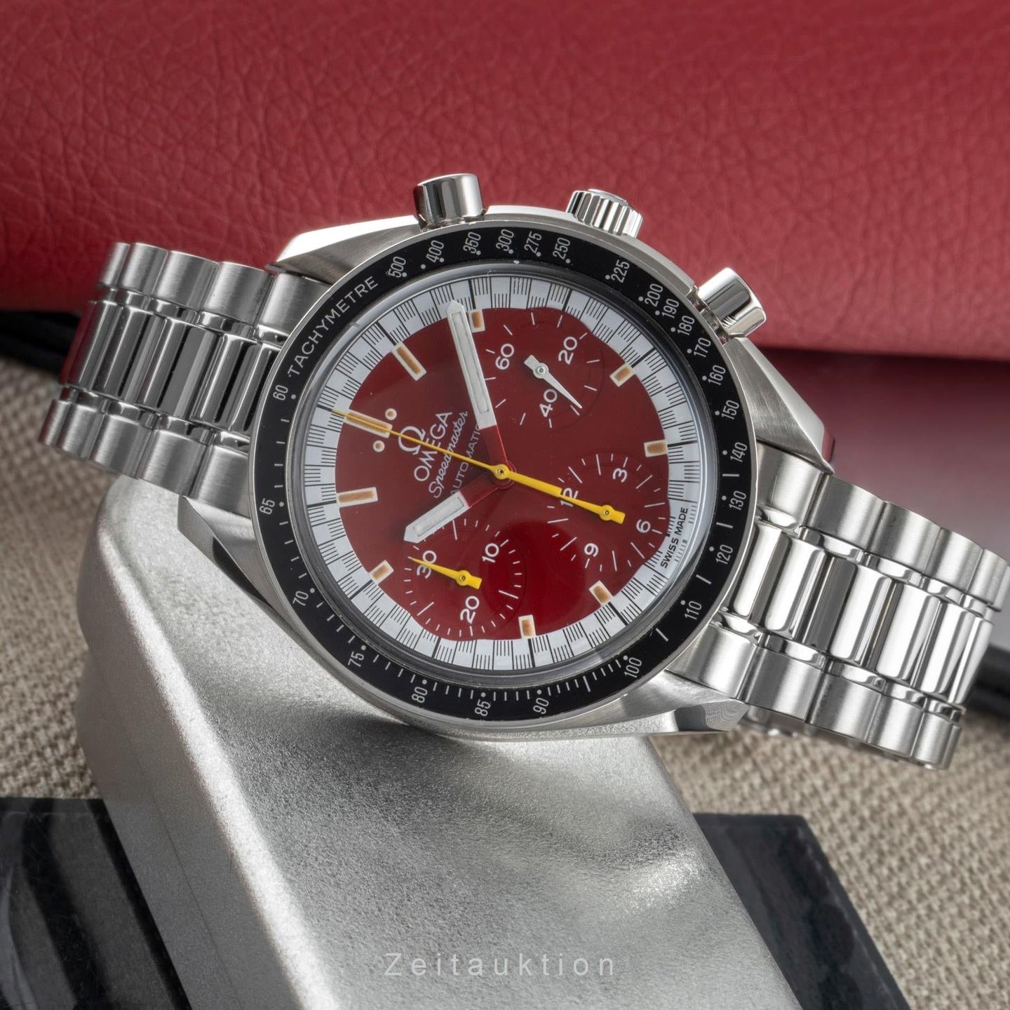 Omega Speedmaster Reduced 3510.61.00 (Unknown (random serial)) - Red dial 39 mm Steel case (2/8)