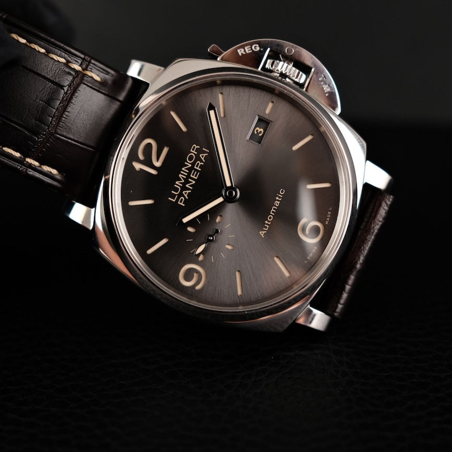 Panerai Luminor Due PAM00943 (2022) - Grijs wijzerplaat 45mm Staal (1/8)