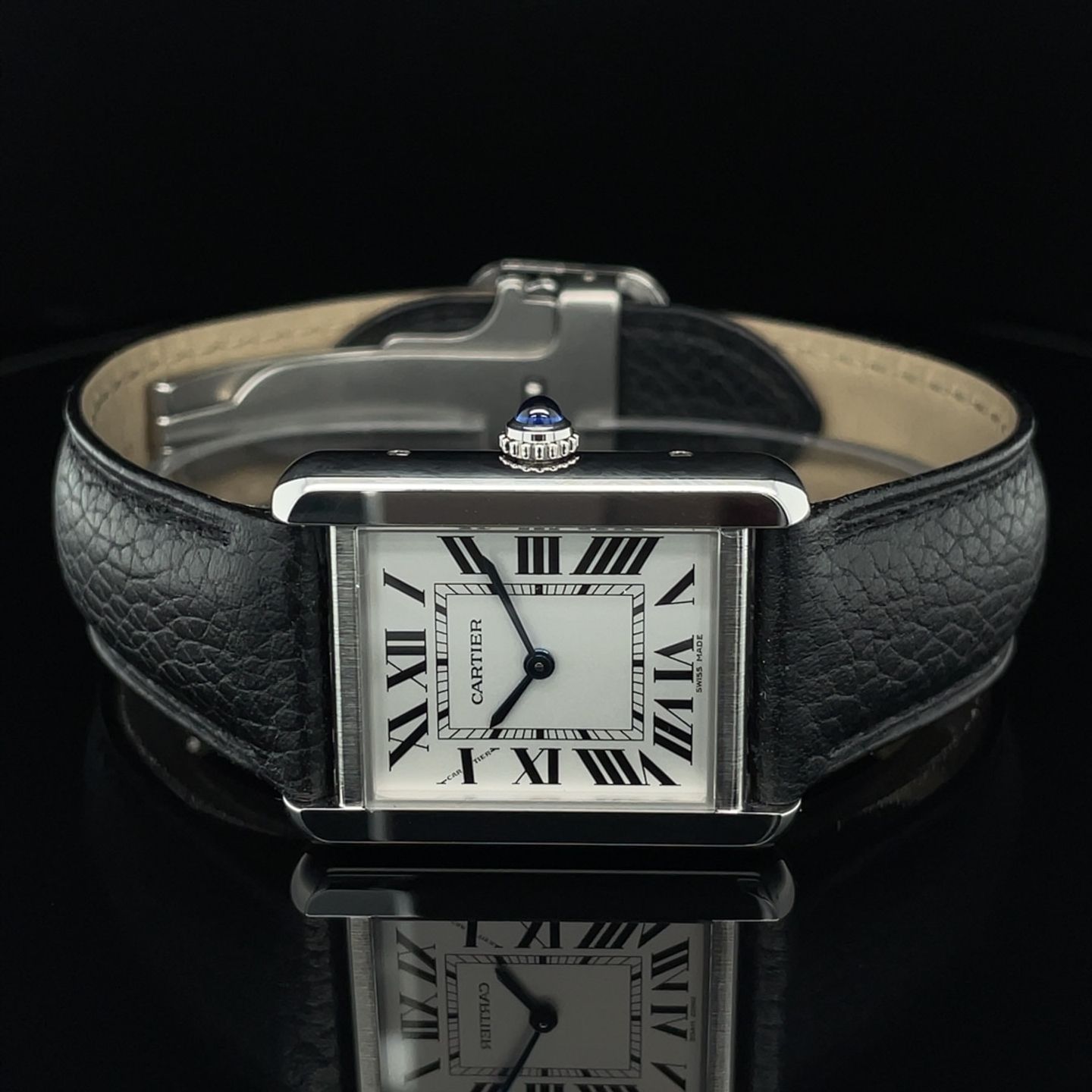 Cartier Tank Solo 3170 (Unknown (random serial)) - White dial 24 mm Steel case (7/8)