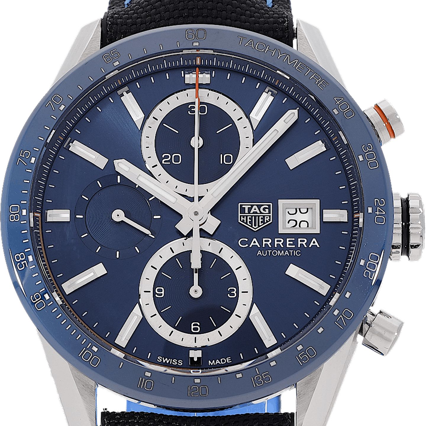 TAG Heuer Carrera Calibre 16 CBM2112 (2019) - Blauw wijzerplaat 41mm Staal (1/5)