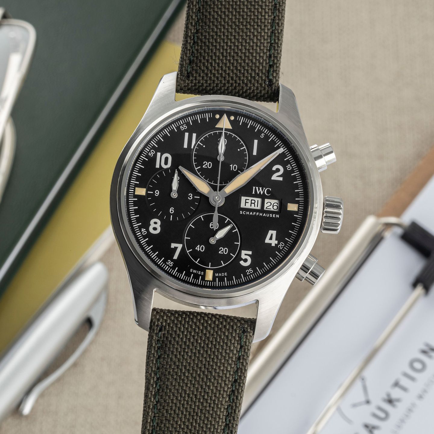 IWC Pilot Spitfire Chronograph IW387901 (2019) - Black dial 41 mm Steel case (3/8)