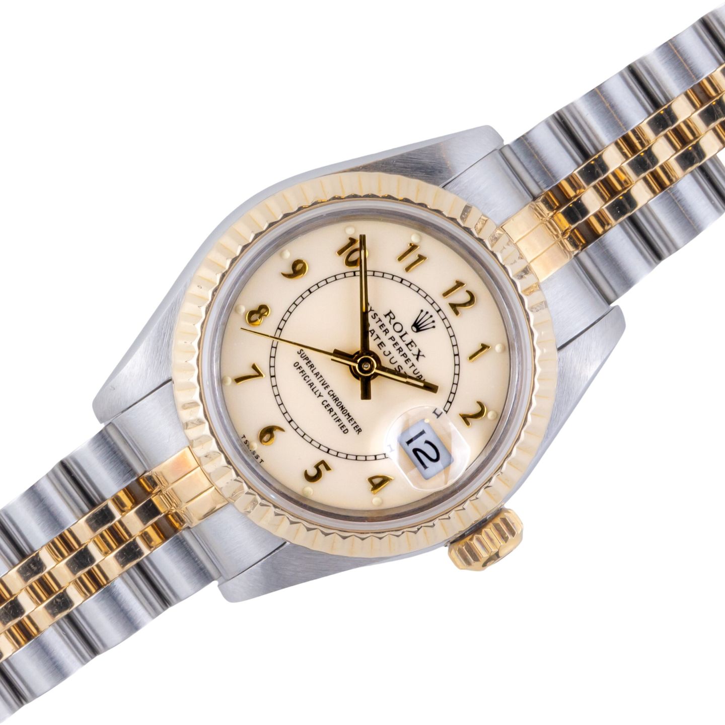 Rolex Lady-Datejust 69173 (1966) - Beige wijzerplaat 26mm Goud/Staal (1/8)