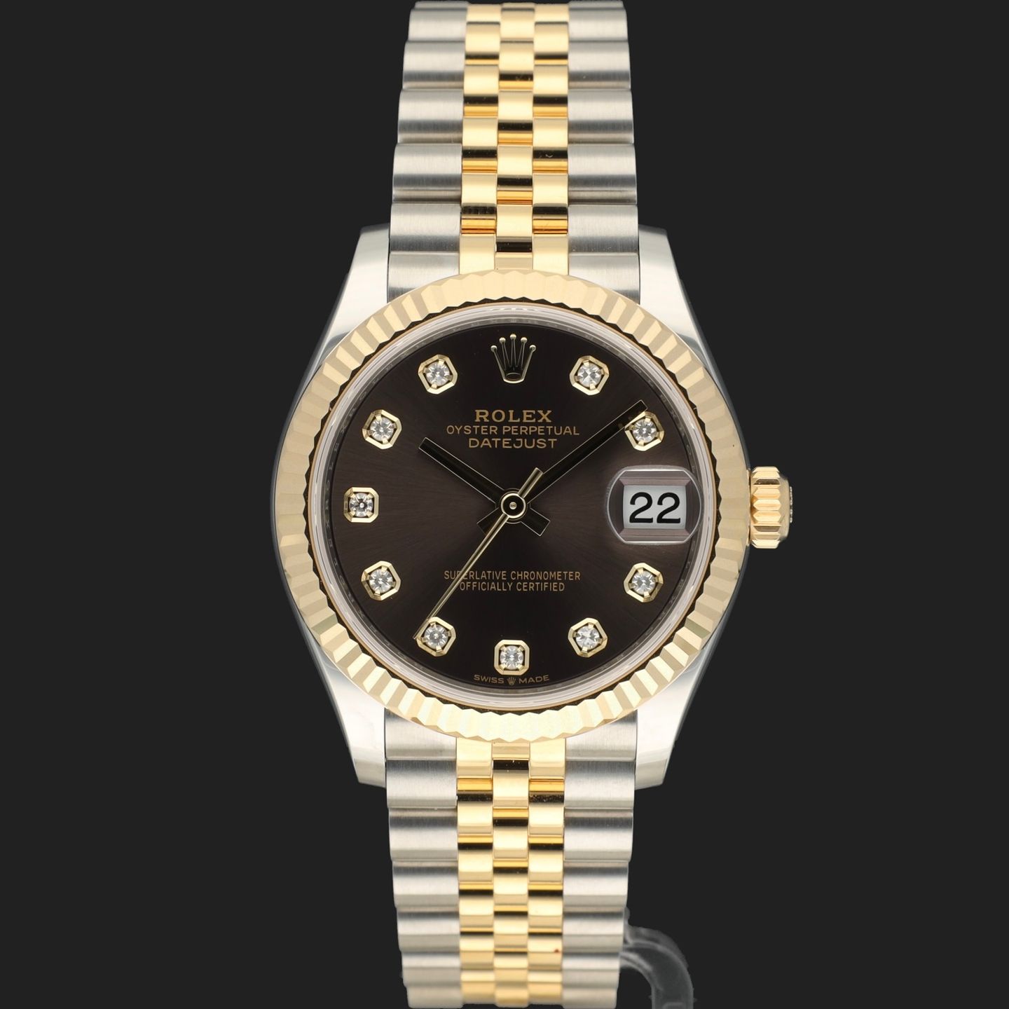 Rolex Datejust 31 278273 (2024) - 31 mm Gold/Steel case (3/8)