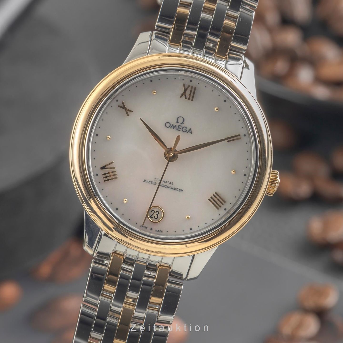 Omega De Ville 434.20.34.20.05.002 (Unknown (random serial)) - White dial 34 mm Gold/Steel case (1/8)