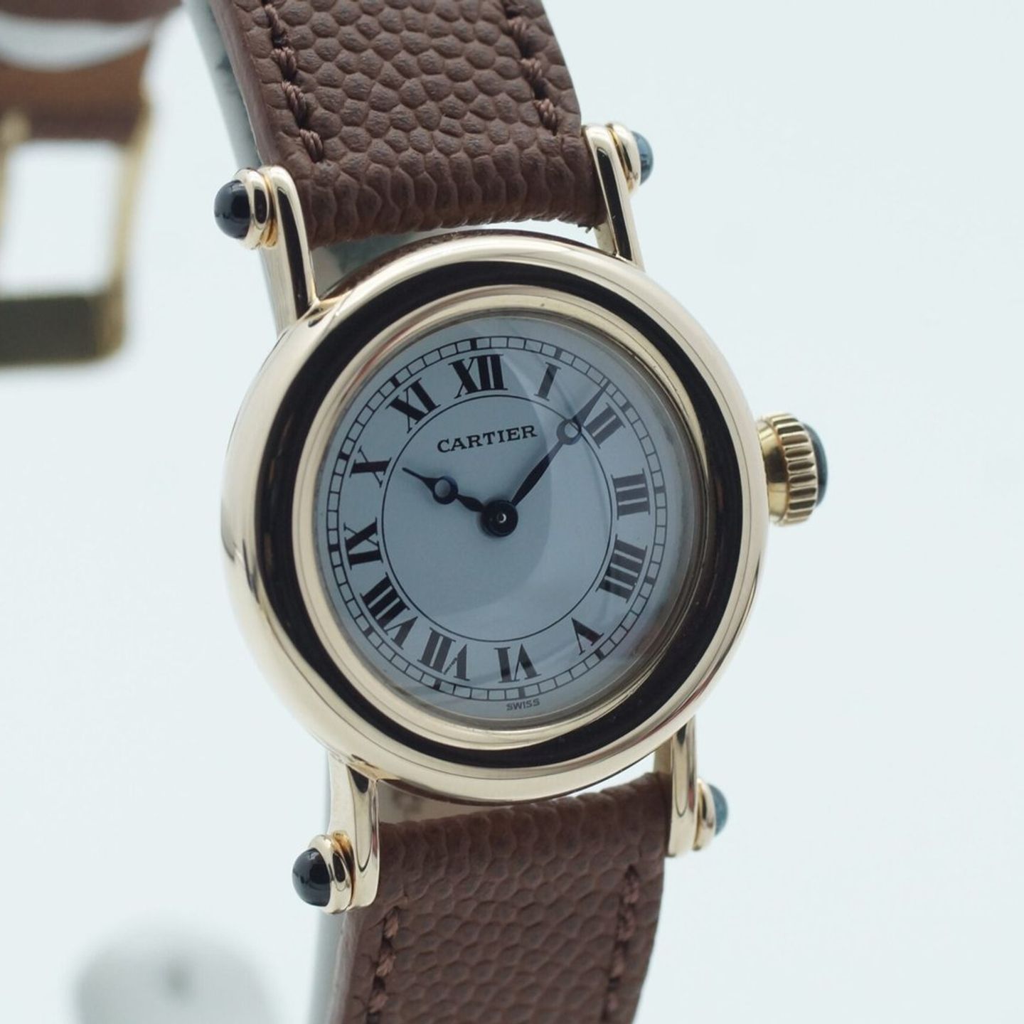 Cartier Diabolo 1440 (1995) - White dial 27 mm Yellow Gold case (4/8)