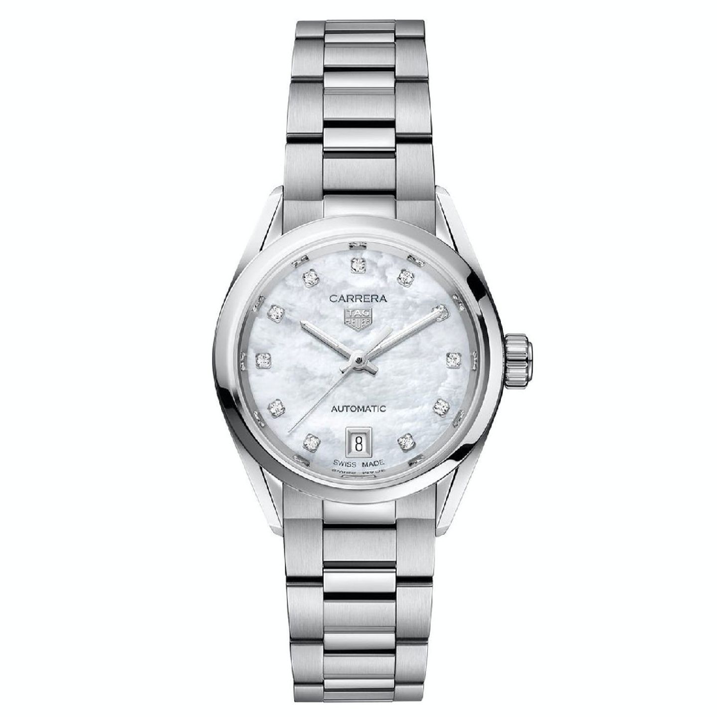 TAG Heuer Carrera Lady WBN2412.BA0621 (2023) - White dial 29 mm Steel case (3/3)