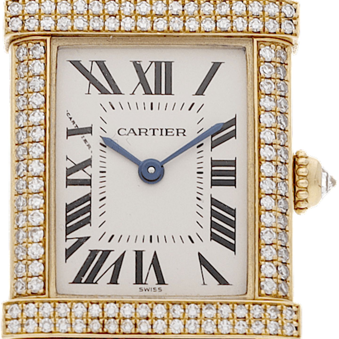 Cartier Tank 2305 (2000) - White dial 23 mm Yellow Gold case (1/3)