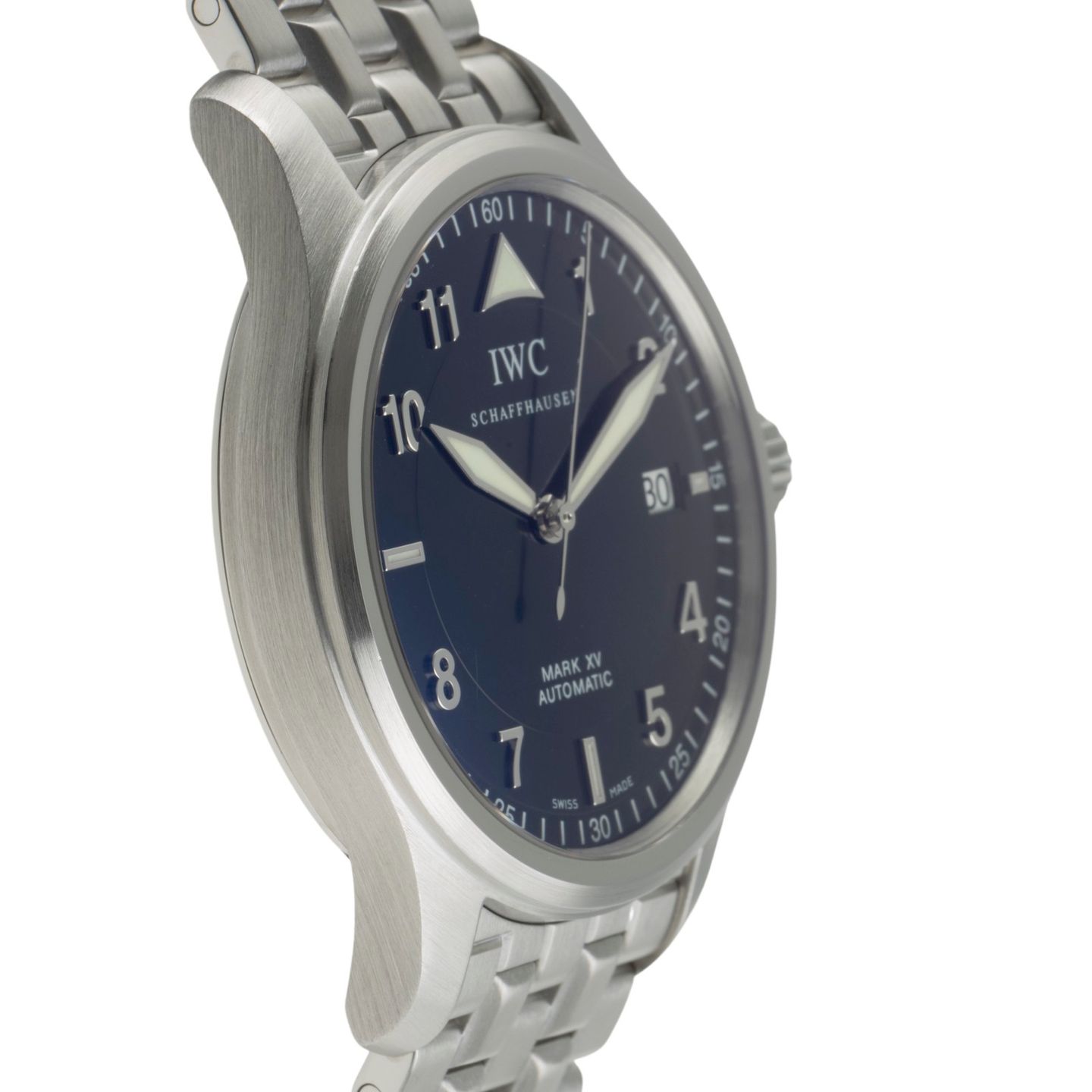 IWC Pilot Mark IW325312 (Onbekend (willekeurig serienummer)) - Zwart wijzerplaat 38mm Staal (7/8)