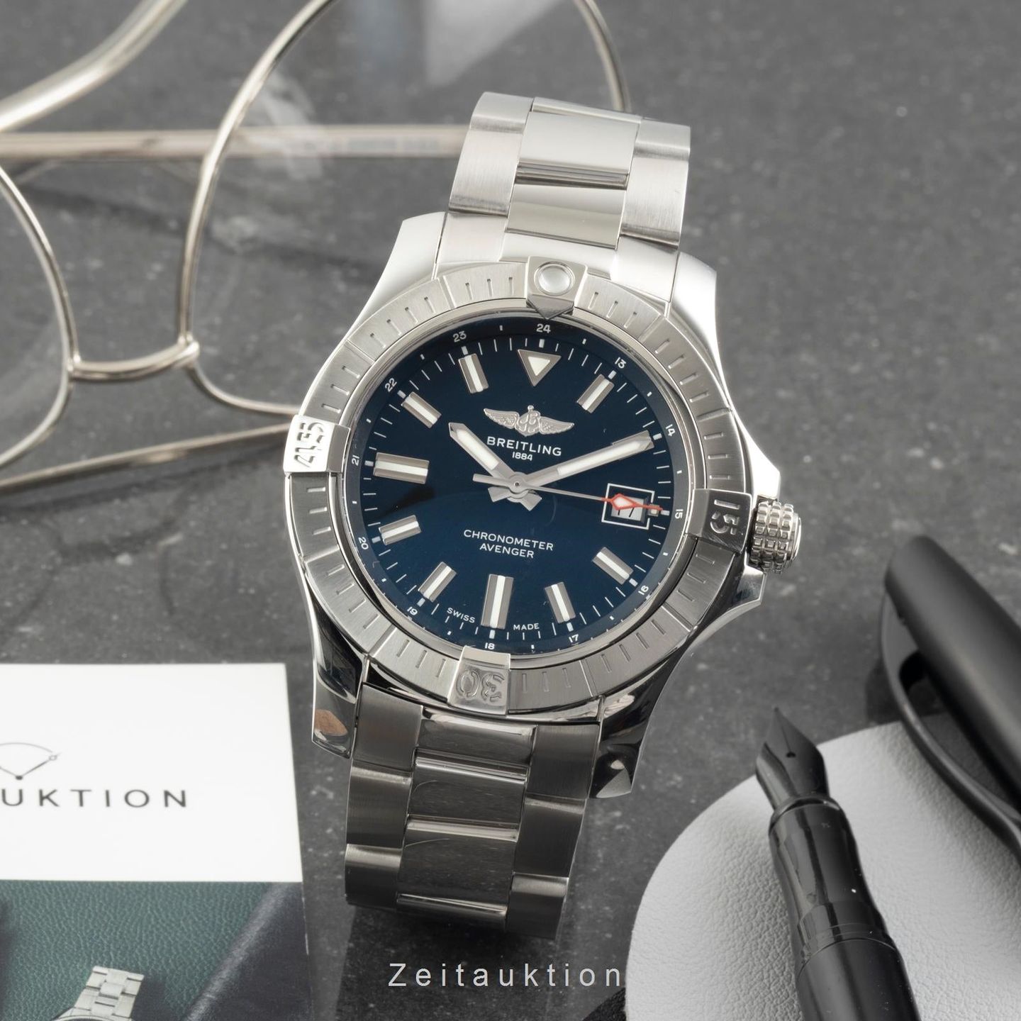 Breitling Avenger A17318101B1A1 (Unknown (random serial)) - Black dial 43 mm Steel case (3/8)