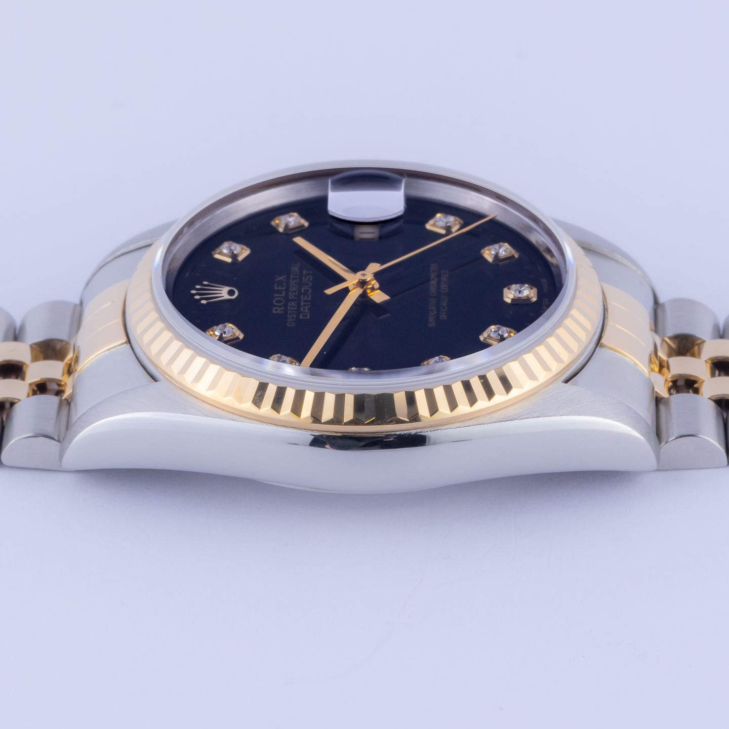 Rolex Datejust 36 16233 (1995) - Zwart wijzerplaat 36mm Goud/Staal (5/8)