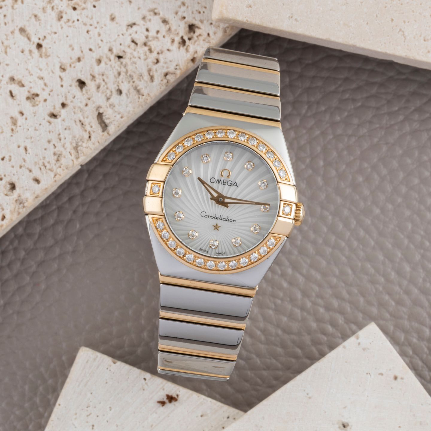 Omega Constellation Quartz 123.25.24.60.55.006 (2015) - Pearl dial 24 mm Steel case (1/8)