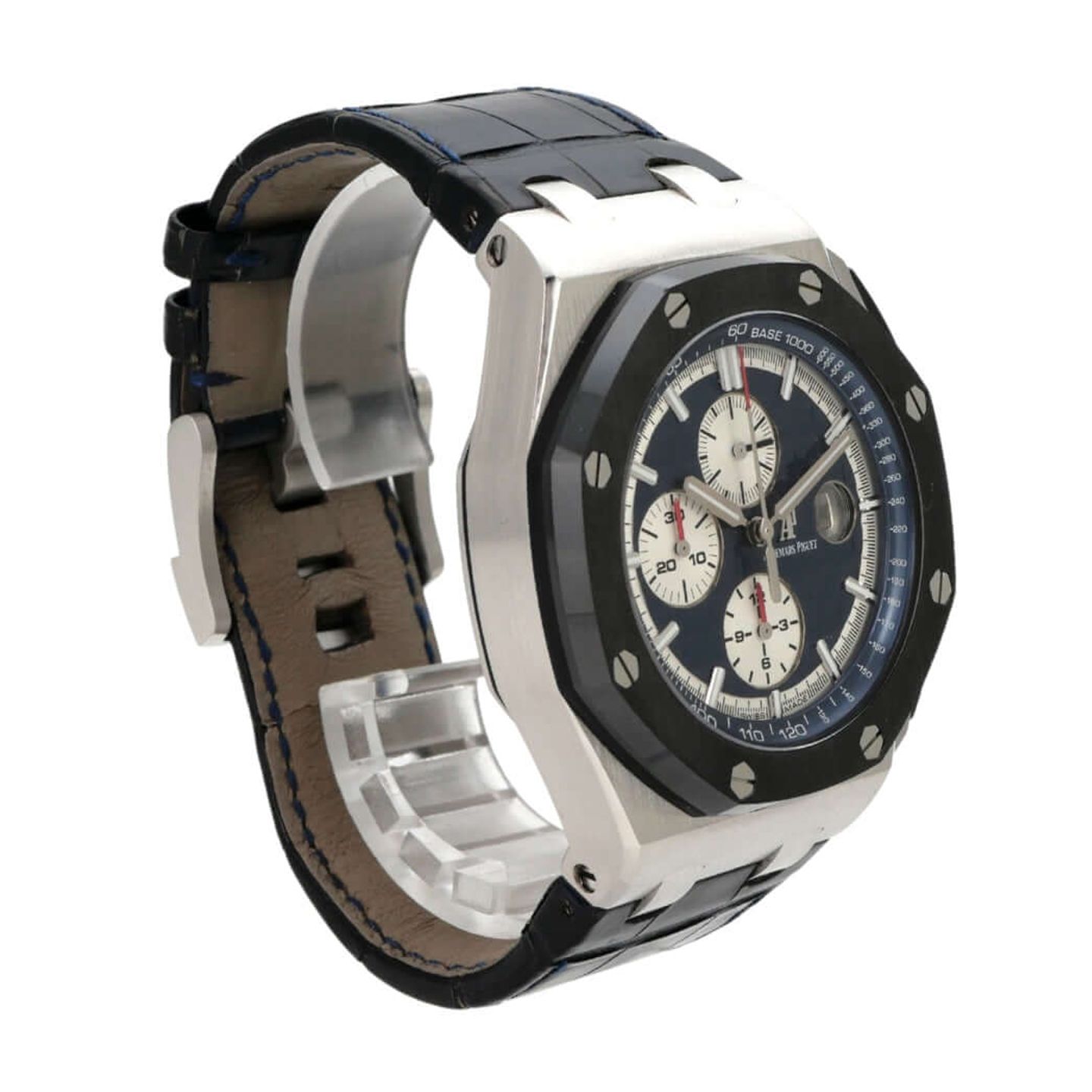 Audemars Piguet Royal Oak Offshore Chronograph 26401PO.OO.A018CR.01 (2016) - Blue dial 44 mm Platinum case (4/8)