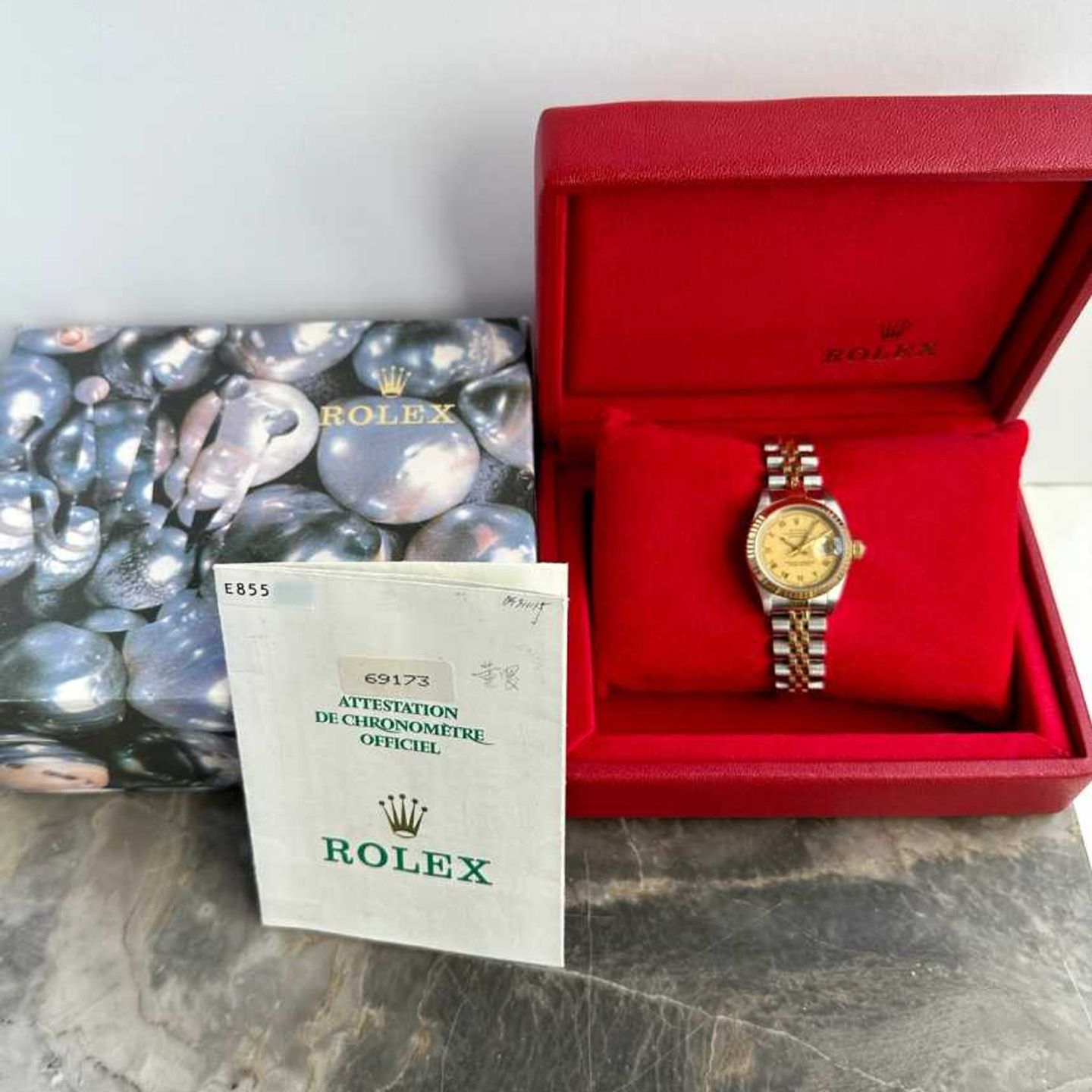 Rolex Lady-Datejust 69173 (1990) - Goud wijzerplaat 26mm Goud/Staal (5/8)