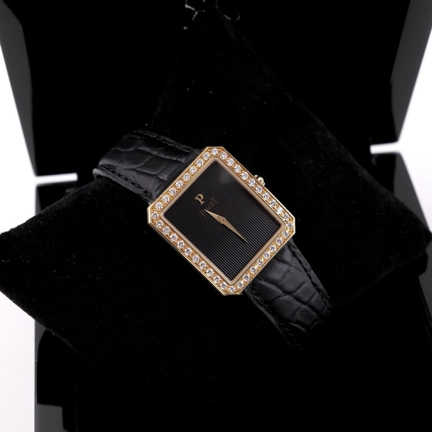 Piaget Protocole 90155 (Onbekend (willekeurig serienummer)) - Zwart wijzerplaat 26mm Geelgoud (3/8)