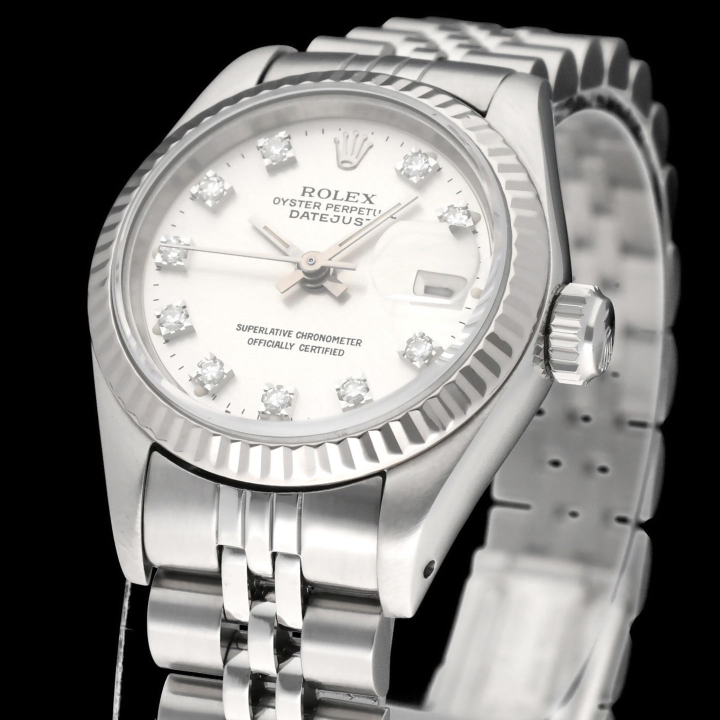 Rolex Lady-Datejust 69174 (1989) - Silver dial 26 mm Steel case (6/8)