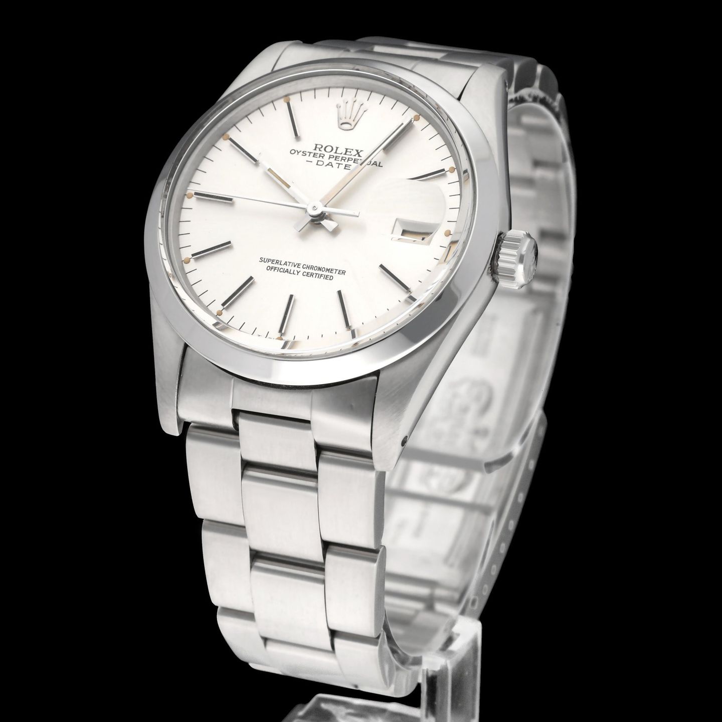 Rolex Oyster Perpetual Date 15000 (1981) - Silver dial 34 mm Steel case (2/7)