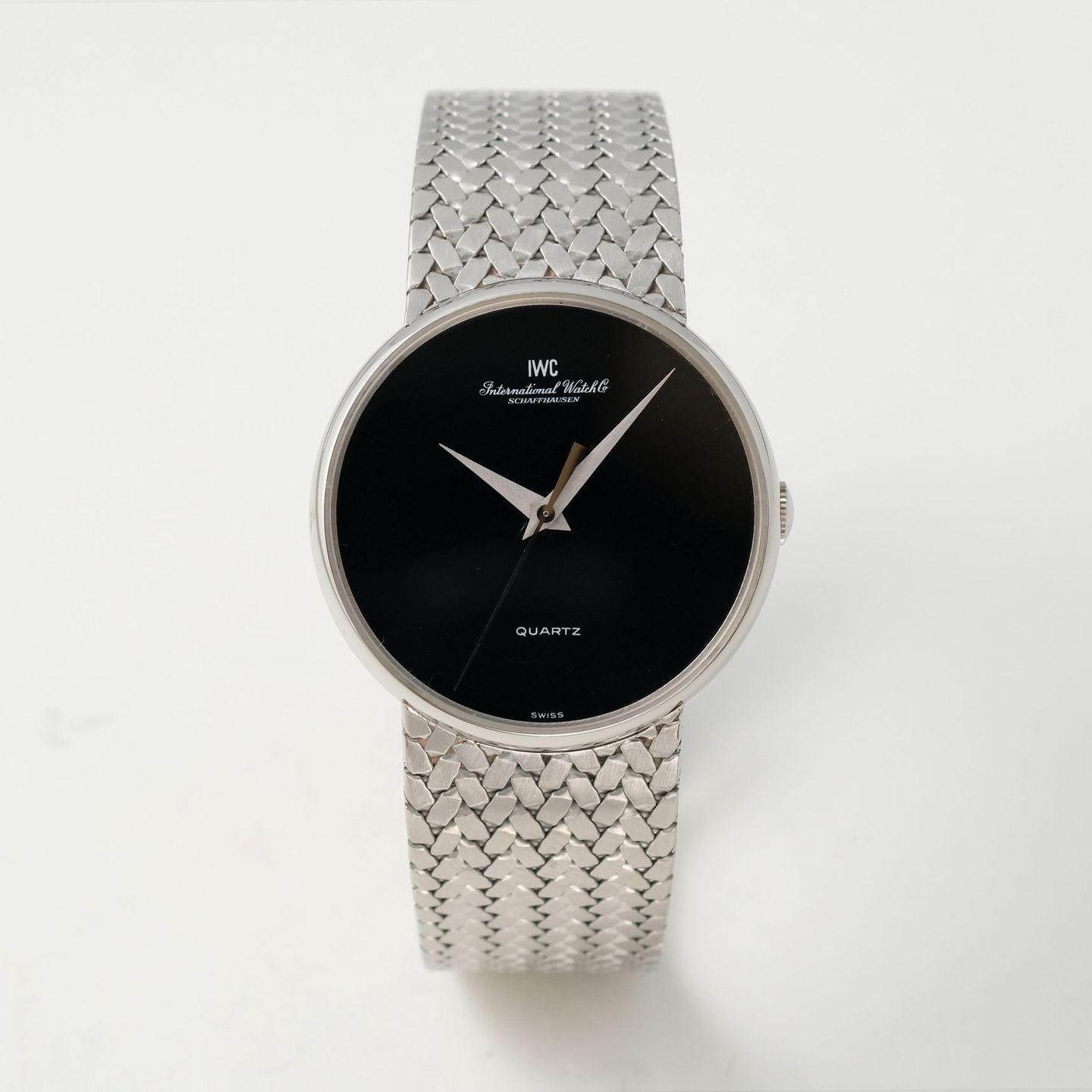 IWC Vintage 3035 (1975) - Zwart wijzerplaat 33mm Staal (3/4)