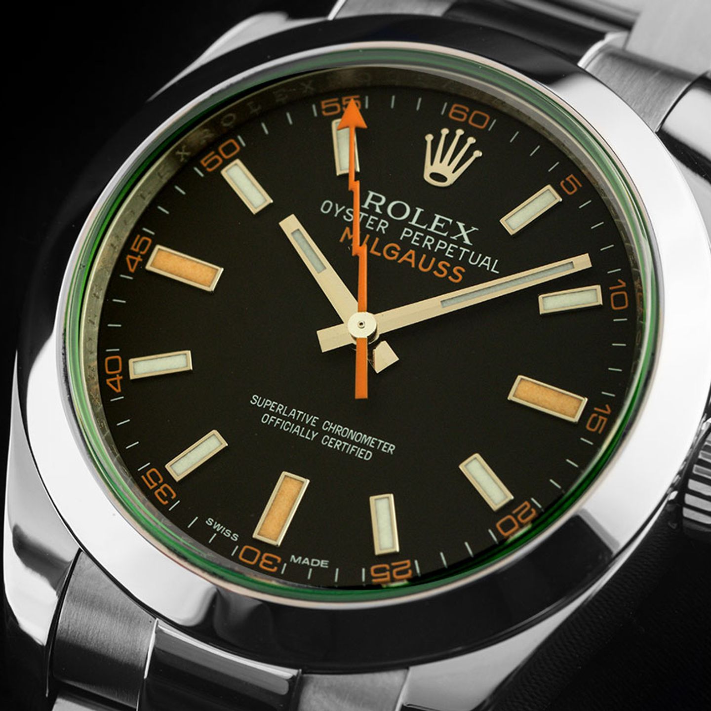 Rolex Milgauss 116400GV (2008) - 40 mm Steel case (3/7)