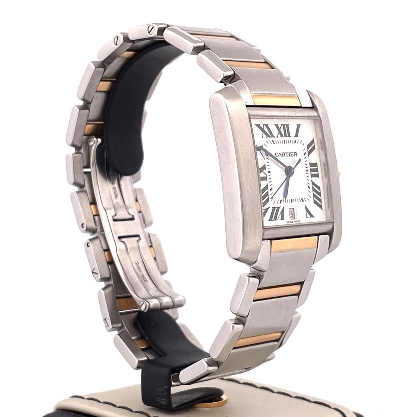 Cartier Tank Française 2302 (2012) - Zilver wijzerplaat 28mm Goud/Staal (3/4)