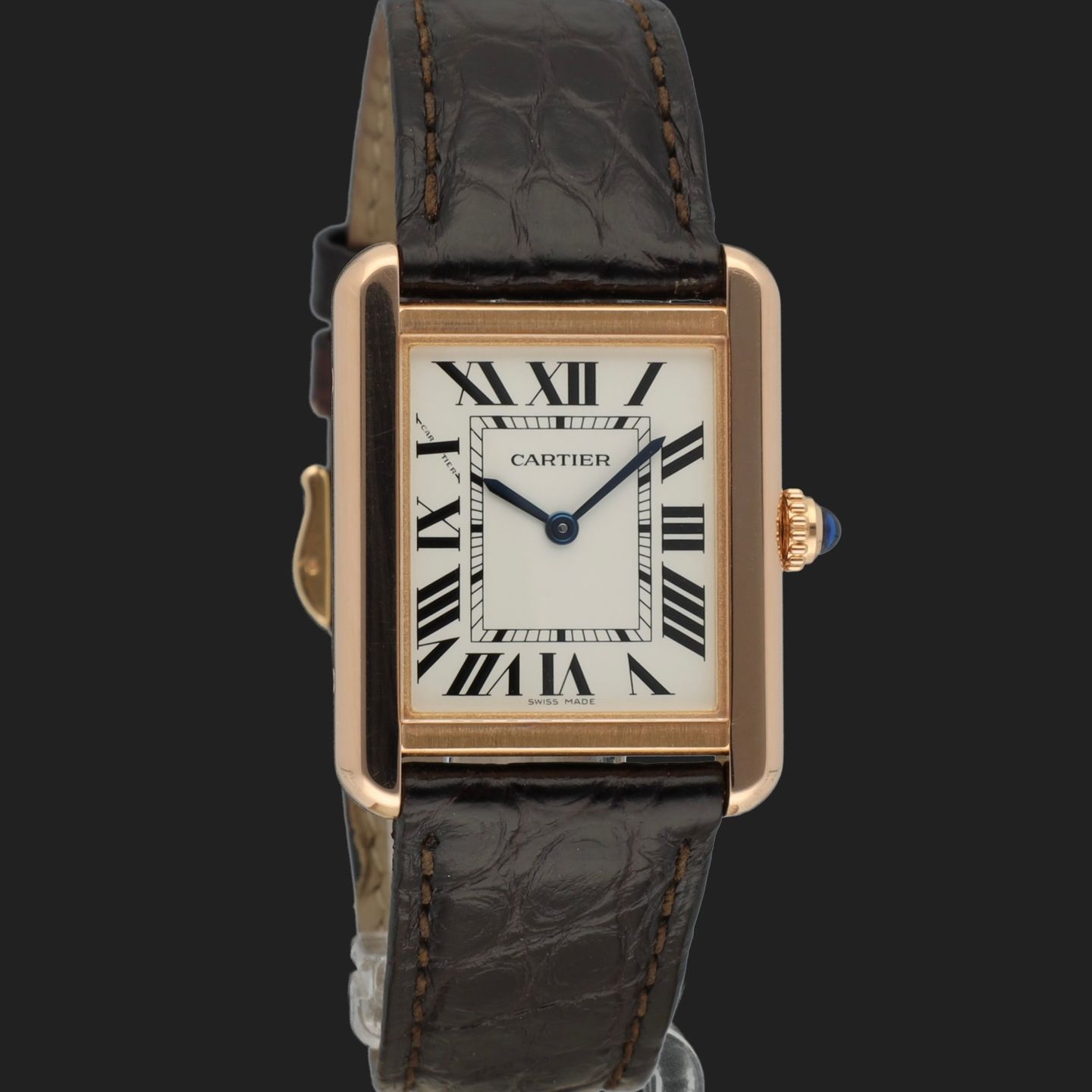 Cartier Tank Solo W5200024 (2020) - Zilver wijzerplaat 31mm Roségoud (4/8)