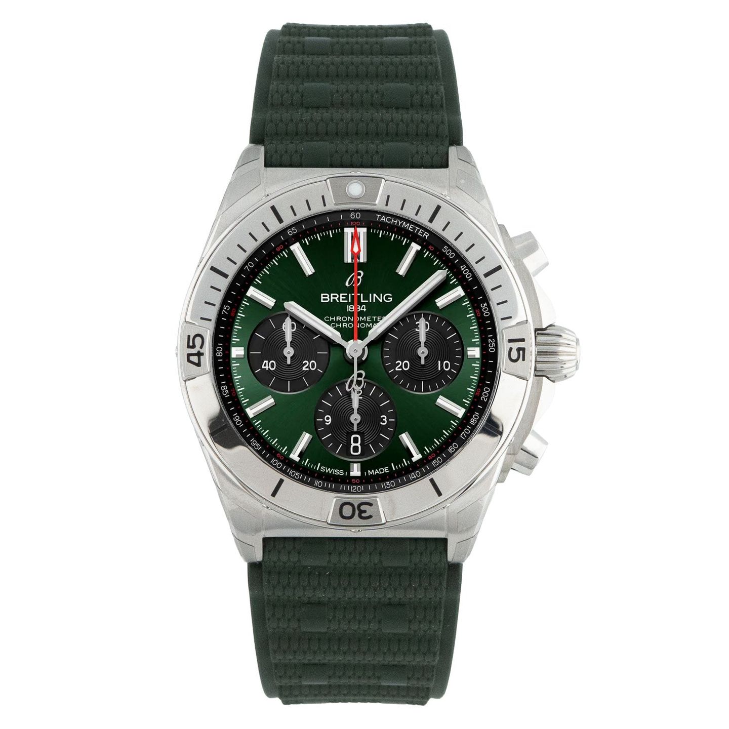 Breitling Chronomat 42 AB0134101L2S1 (2025) - Groen wijzerplaat 43mm Staal (1/8)