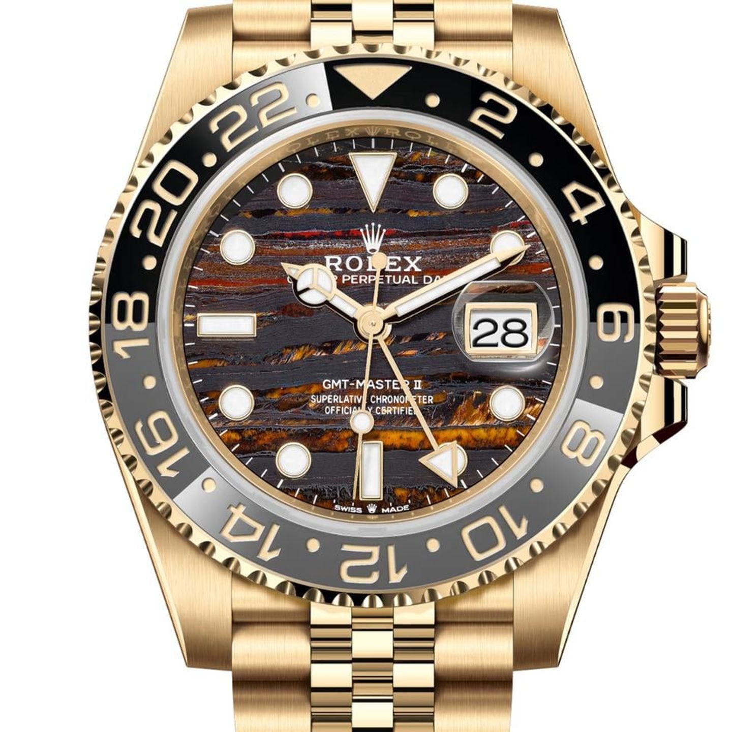 Rolex GMT-Master II 126718GRNR (2025) - Green dial 40 mm Gold/Steel case (4/12)